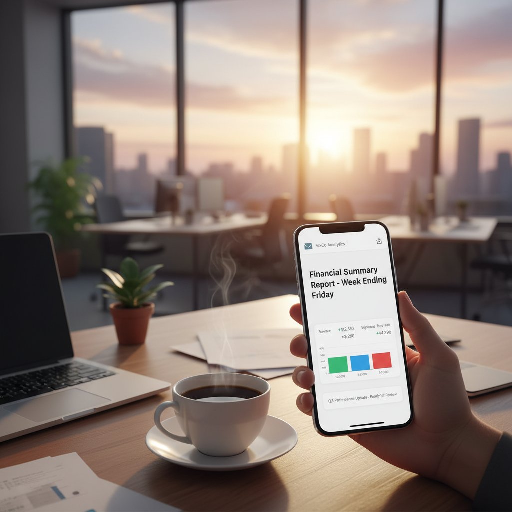 margintracker's tweet photo. Automated weekly reports delivered to your inbox every Monday. 📧 No more chasing spreadsheets. That's the Margin Tracker difference. #Automation #Efficiency https://t.co/t4zAZ6QUi8