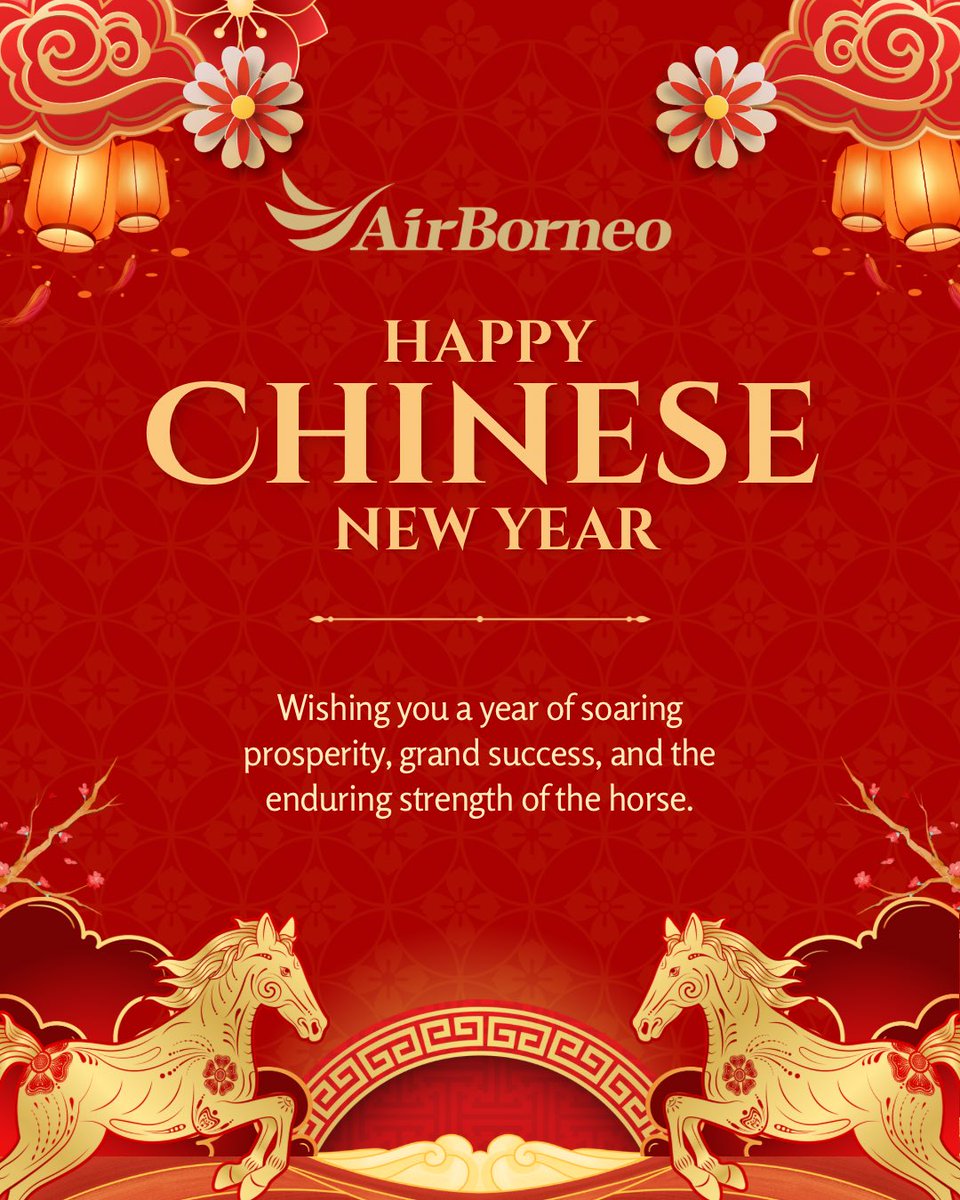 From our flight deck to your doorstep, Happy Chinese New Year from the AirBorneo family!

#AirBorneo #WingsOfUnity #BorneoForYou #TravelBorneo #PrideofBorneo #GatewayToBorneo #CNY2026 #AirBorneoCNY