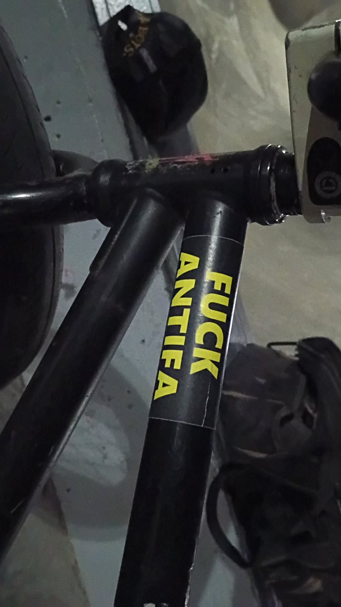JakeRivendale's tweet photo. @tessypooh666 I'm a Proud Boy 
and I have this sticker on my BMX https://t.co/e43BJlcHEZ