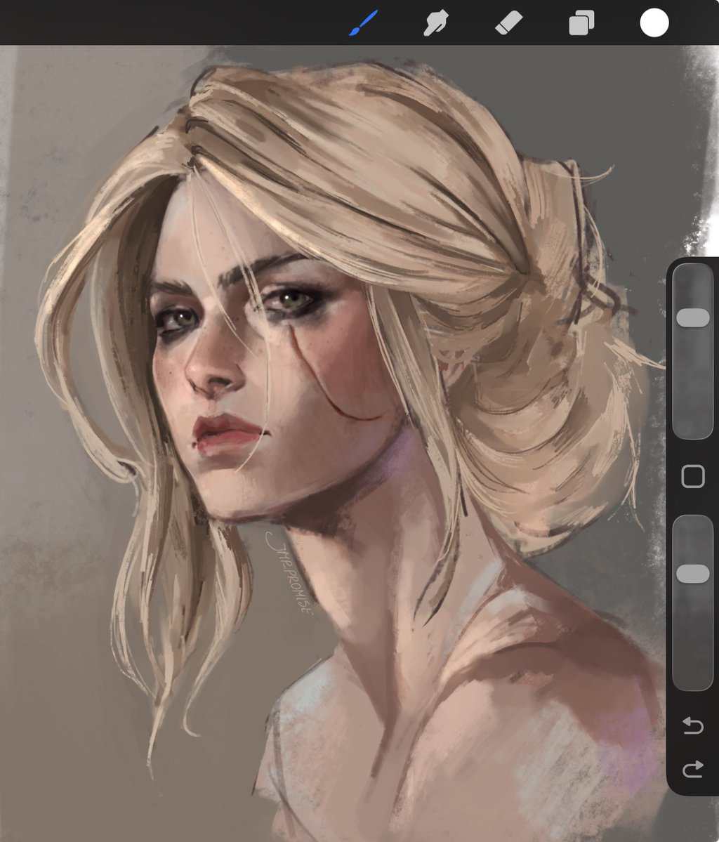 finished painting of #Ciri from #TheWitcher #wiedzmin ✨