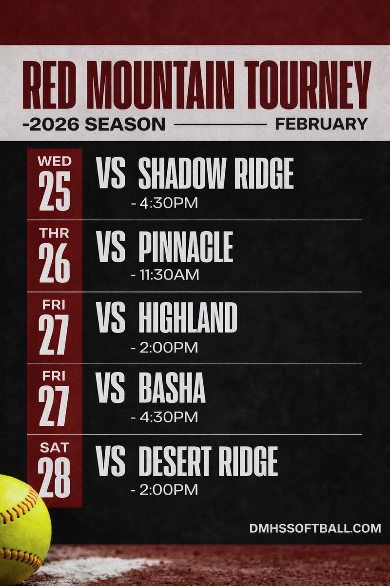 DMHSSoftball's tweet image. The wait is over. 
Our season schedule is live and we’re ready !
Here is the month of February.
See you at the fields, Wolves. 🐺

*Schedule subject to change without notice.

#SeasonKickoff #monthofFebruary #DMHS #GameOn
#DMHSSoftball #WolvesSoftbal