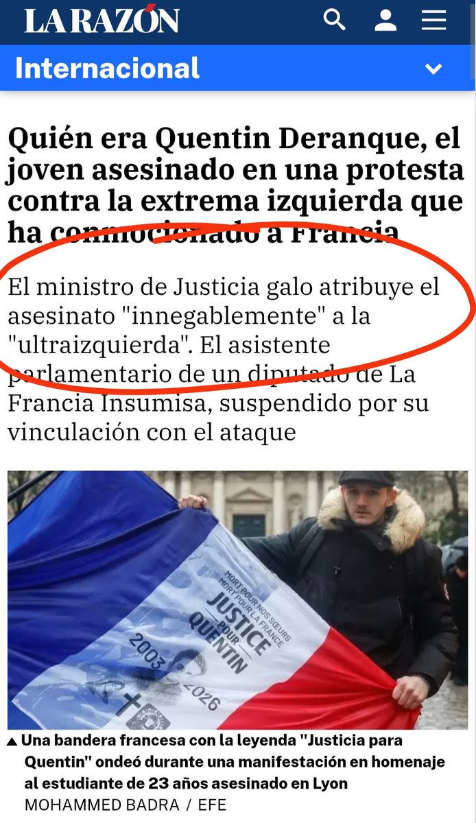 <a href="/elespectador/">El Espectador</a> Cuál activista de "ultraderecha" ?, si justamente estaba defendiendo a mujeres, de los animales si de extrema izquierda,... 

Extrema derecha es ser cristiano?  y apoyar los valores que han llevado a occidente a ser una civilización adelantada hasta hace unas décadas,