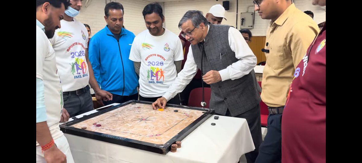 SSH_IMS_BHU's tweet photo. खेल और स्वास्थ्य का अद्भुत संगम! 🏥🏅
​सर सुंदरलाल अस्पताल, IMS BHU के 'स्पोर्ट्स वीक 2026' का 5वाँ दिन बेहद खास रहा। प्रो. के. के. गुप्ता सर उपस्थिति और मार्गदर्शन ने प्रतिभागियों का उत्साह दोगुना कर दिया I #SportsWeek2026 #SSH_IMSBHU @bhupro @VCofficeBHU @VCofficeBHU https://t.co/zyF2ZwpJs0