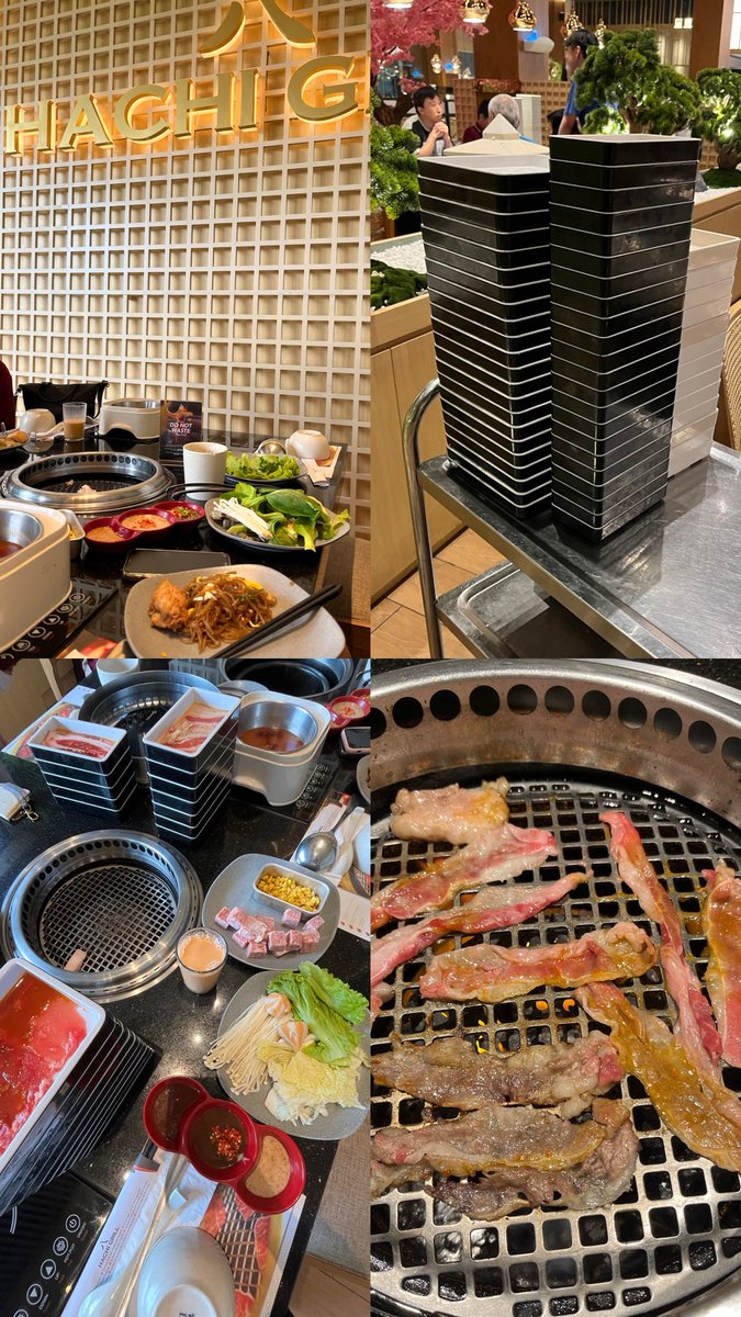 2 ini yg sering gue datengin. Tp emg beda versi, kalo dari kualitas dagingnya ke gyu, kal maj ambience nya hachi grill udh gitu KENYANG POOLLL