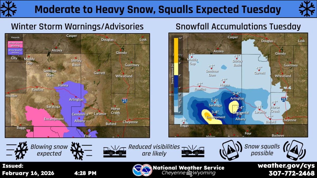 A Winter Storm Warning and a Winter Weather Advisory have been issued ...