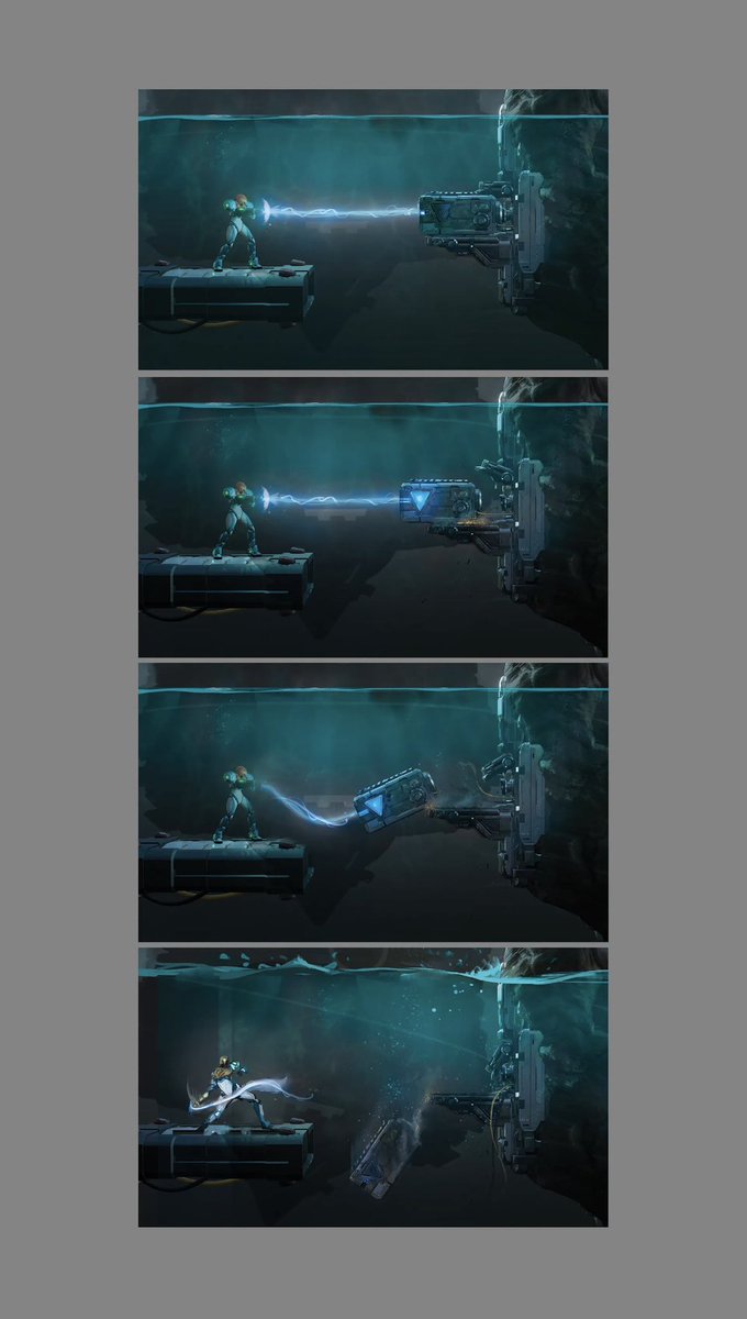 Metroid Dread Grapple Beam concept art from Nintendo Today!