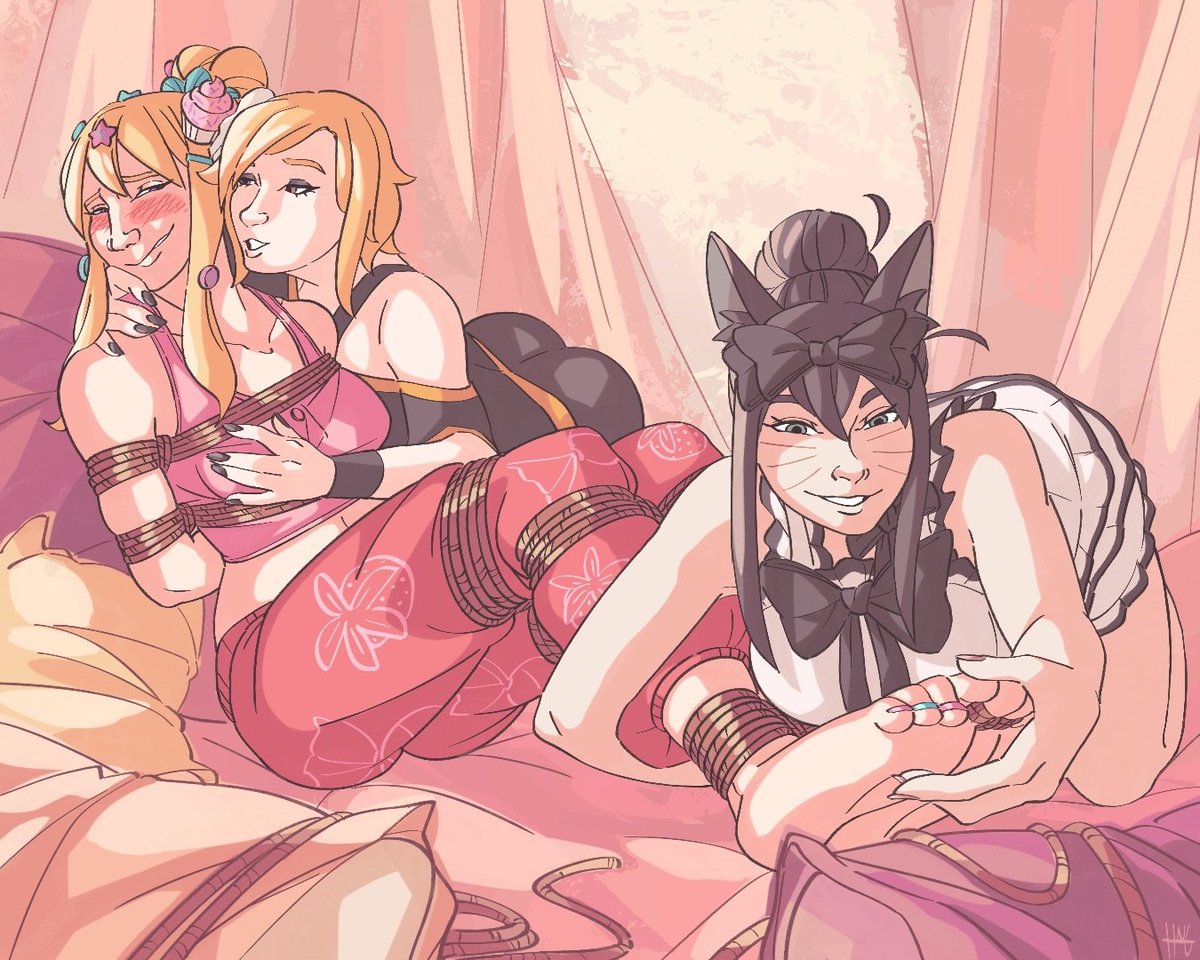 Revealing the full first graphic of the Bondage Sleepover Collab with <a href="/tsumaasmr/">Tsuma-ASMR</a>, <a href="/SweetNoteVA/">SweetNoteVA</a> and <a href="/SkulliannaVT/">Skullianna</a>!

We're just about over halfway done, so here's a bit more of a tease for what's to come. 😋