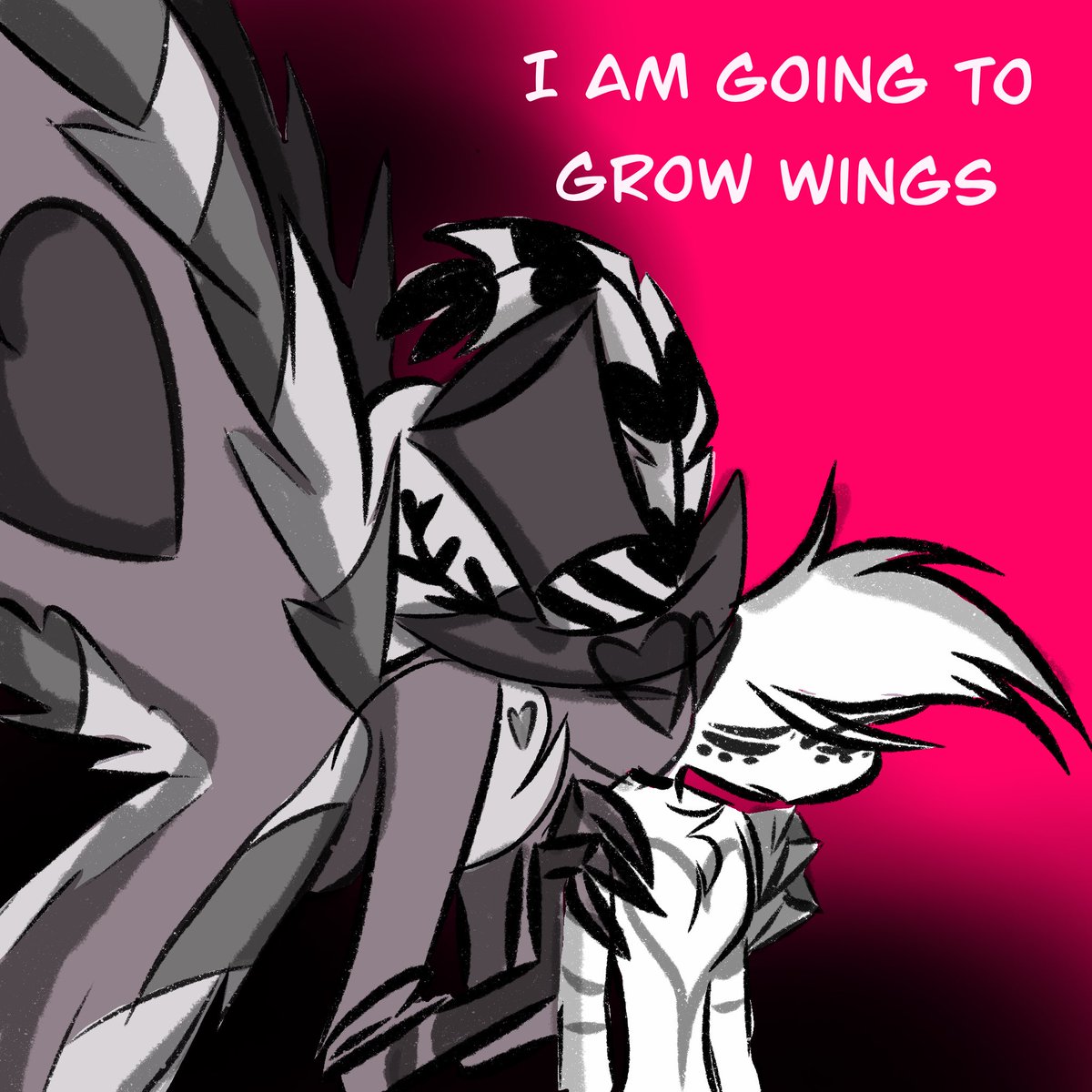 TW // #valangel 

#WIP

Lyrics from ‘Let Down’ by Radiohead

#HazbinHotel #AngelDust #Valentino