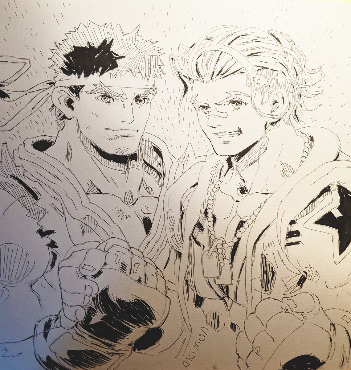 Happy birthday Luke！ルークくんお誕生日おめでとう🎂昔あきまん先生に描いていただいた色紙です🙏
#ルーク生誕祭

SFVでデビューして1541日が経ちました（計算した）前作ではseason5に登場し誰やねんってなったかと思いますがちょっとした昔ばなし