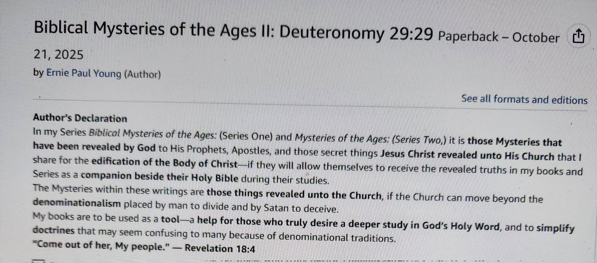 minister_ernie's tweet photo. My book, Deuteronomy 29:29 is going on sale for the next week get yours now. https://t.co/txPbkPmSgE #Facebook #Ticktock #Indeed #Yahoo #Google #GoogleBooks #Ebay #KDP #KindleEbook #KDPSelect #KindleDeals #PrimeReading #BestSellers https://t.co/mKKuJdxlfF