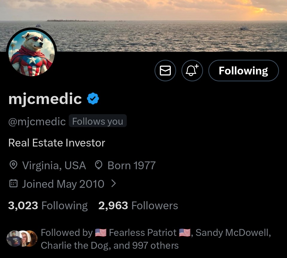 "One day I'll get to 3000." 

<a href="/mjcmedic/">mjcmedic</a> just said that on one of my posts. 

Well tonight is the night brother. 

I need 37 more people to follow this patriot account then repost for him. 

Thank you for your attention to this matter.