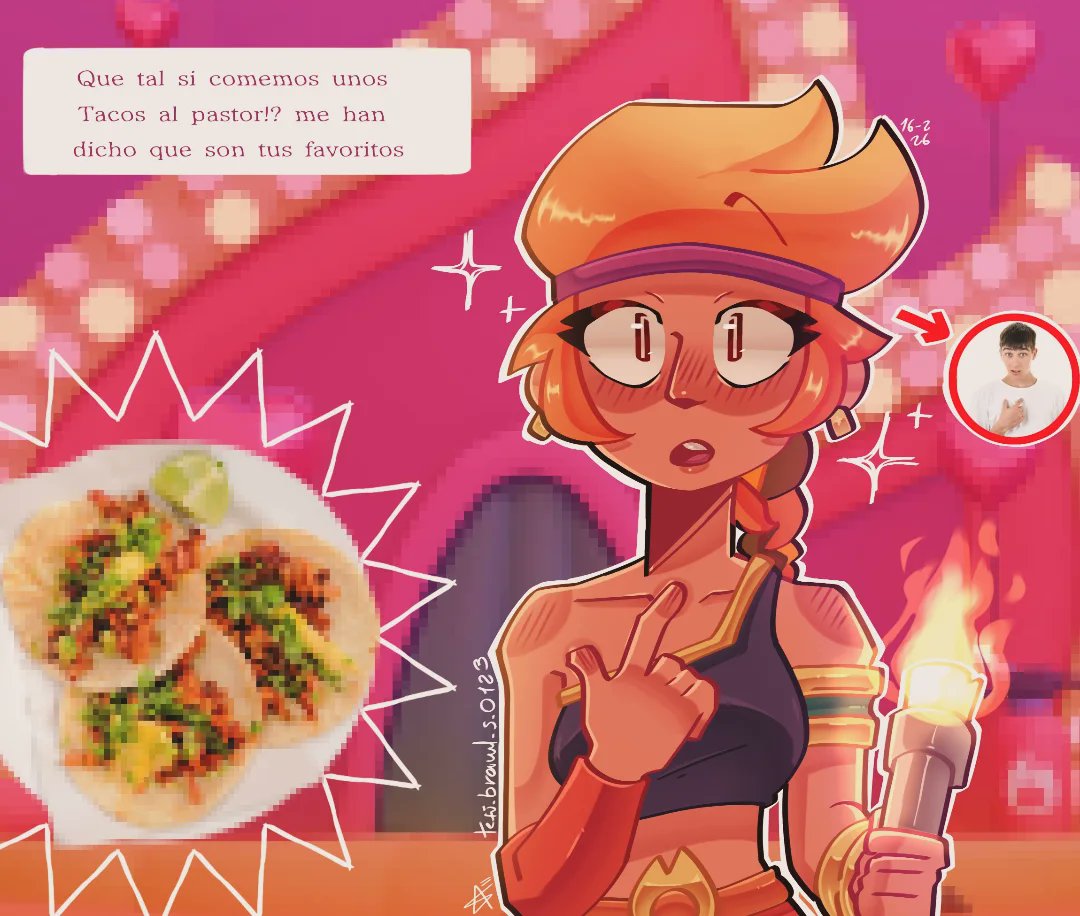 La cita con amber me pareció bn triste, pensé q todo el tro mexicano eran amigos 😭💔 #BrawlStarsArt #Amberbrawlstars #art