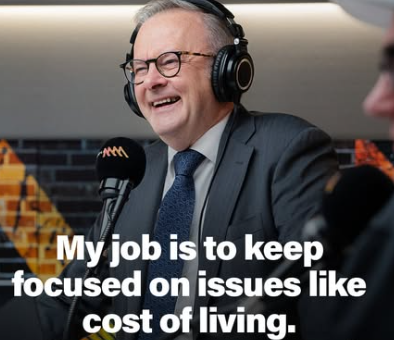 Should Have Gone to SPECSAVERS
Reckons he is 'Focused' on the Cost Of Living 
The short sighted myopic prick   #magoo