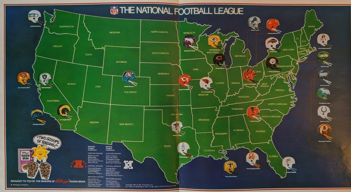 HelmetAddict's tweet photo. The United States of Football. Brought to you by Kellogg's Raisin Bran. https://t.co/G3XpBtjuCN