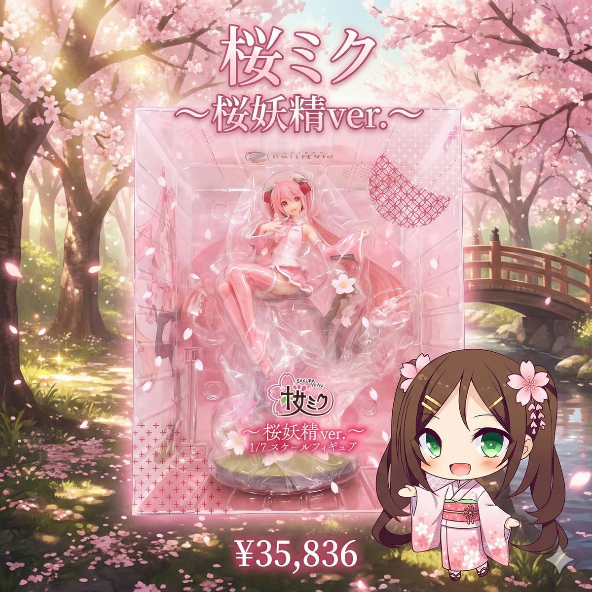🌸桜色、準備OK🌸 【桜ミク ～桜妖精ver.～】✨ 淡いピンクとふわっと