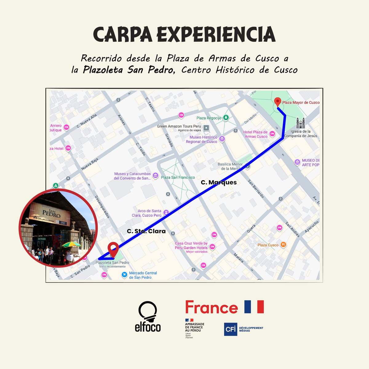 elfoco_pe's tweet photo. 🎉¡LA CARAVANA CONTRA LA DESINFORMACIÓN LLEGA A CUSCO!🎉

👉Con el apoyo de @FrancePerou , EL FOCO presenta la Carpa-Experiencia, una exposición inmersiva que se realizará en la ciudad de Cusco con el propósito de empoderar a la ciudadanía frente a la desinformación. Tendremos dinámicas, premios y podrás llevarte una edición de nuestro cómic: “UN DÍA SIN FAKE NEWS”.

📌Te esperamos el 18, 19, 20 y 21 de febrero en la Plazoleta de San Pedro, en el Centro Histórico de Cusco. 

Horario: de 10 a.m. a 4 p.m.