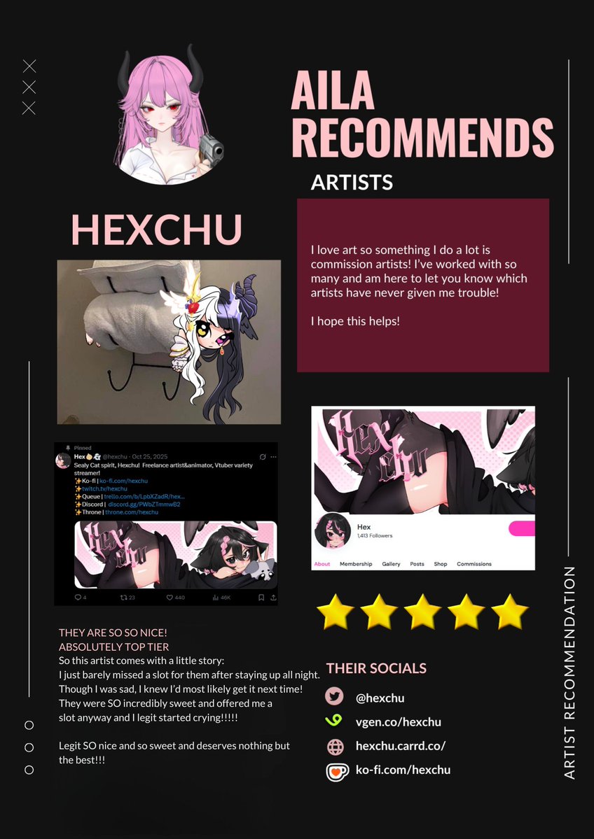 Yet another absolute marvelous artist I've never had issues with 

The wonderful <a href="/hexchu/">Hex🧅👻</a> 

They are so absolutely sweet 😭