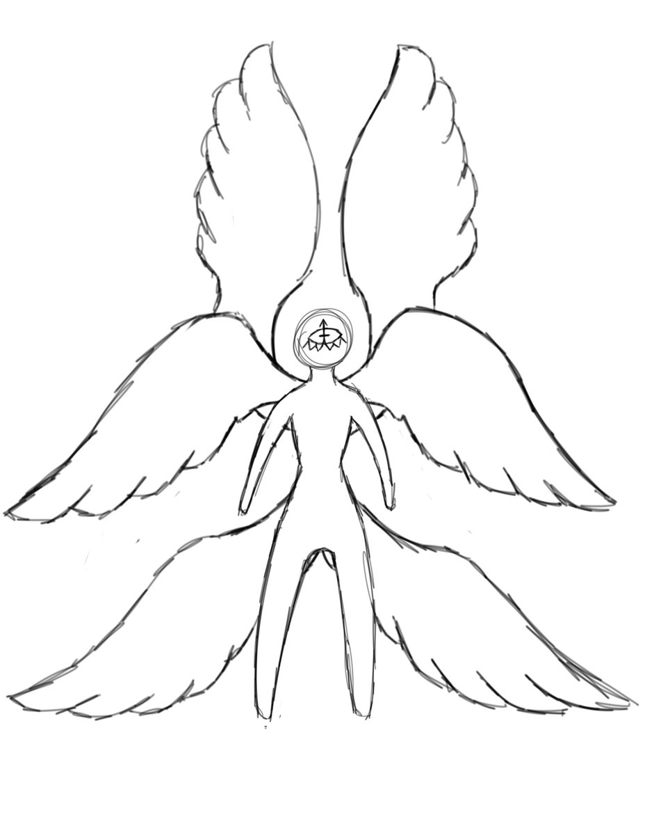 Her wings are always out, I just didn’t draw them in her illustration. But here’s what they look like unfurled.
#oc #lightnovel