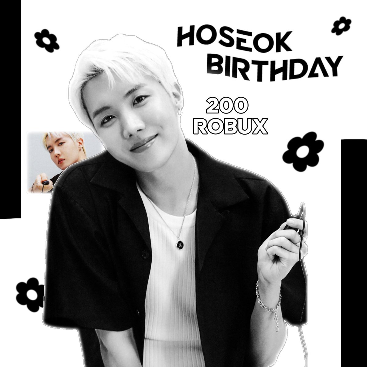 ㅤ 
ㅤㅤ               장   '   hoseok birthday  ♥︎ 
                             200 rōbux, 1 winner
                                        alt, ver.
ㅤ