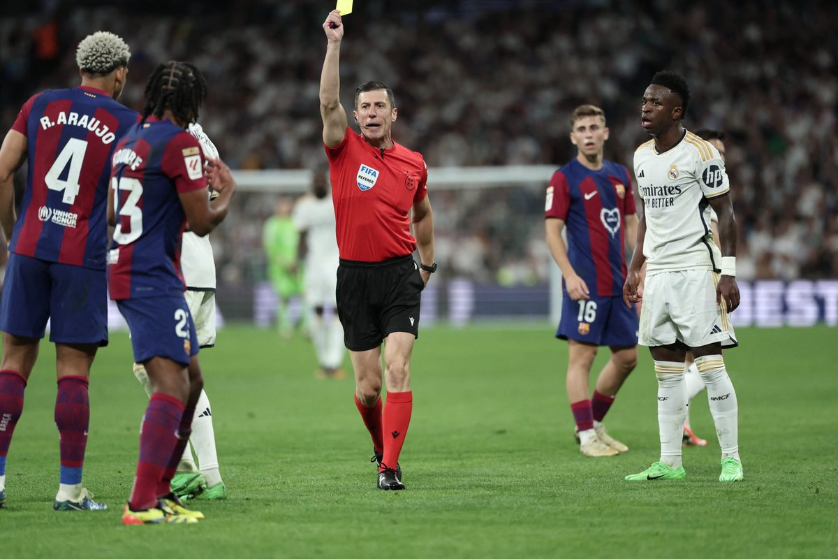 🚨 Some of the times Cesar Soto Grado has ROBBED Barcelona in La Liga:

- In October 2020, he failed to send off Allan Nyom after a criminal foul on Leo Messi

- In August 2023, he did not award a penalty to Barcelona after a non-existent handball on Gavi

- In October 2023, he