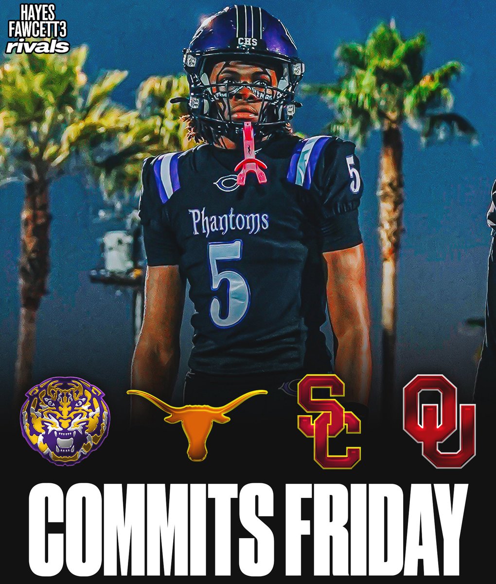 NEWS: Four-Star WR Quentin Hale will announce his Commitment on Friday, source told <a href="/Rivals/">Rivals</a>

The No. 7 WR in the 2027 Class will choose between LSU, Texas, USC, and Oklahoma 

on3.com/rivals/quentin…