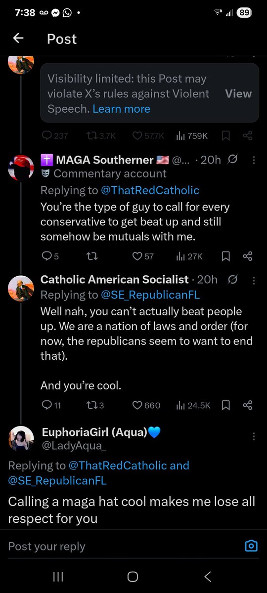 Dude the post that was so unwoke that I clapped back at it was flagged for being woke. 

Even centrists are being silenced on this yahtzee platform 🫠