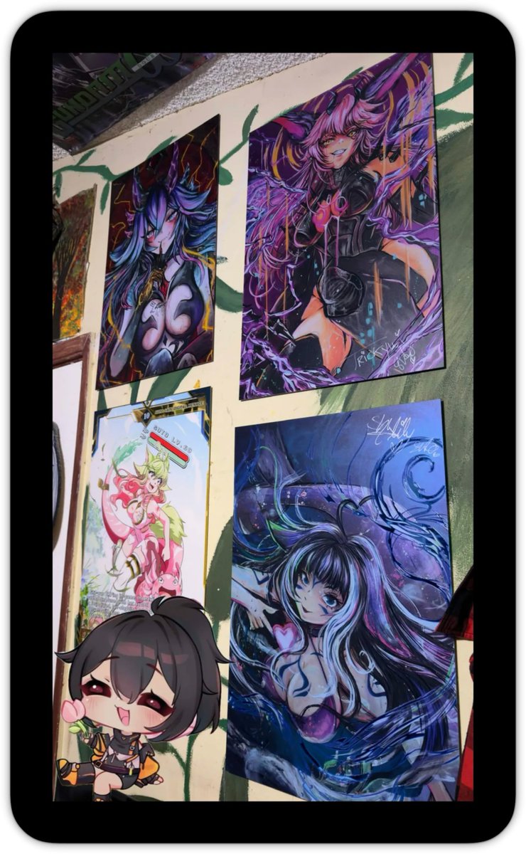 I was finally able to put these up from TwitchCon, &amp; They are some Awesome pieces of art from 
<a href="/sutosain/">Suto✨💦</a> 
  &amp; of <a href="/CottontailVA/">CottontailVA 🐰💋</a> , <a href="/Trickywii/">🔆Trickywi🌴</a> &amp; <a href="/shylilytwitch/">Shylily</a>
 #Sutosainart #cottoncreate #TrickyPiccy #ShylilyArt #Vtuber
🧡⚡️(´꒳`)♡