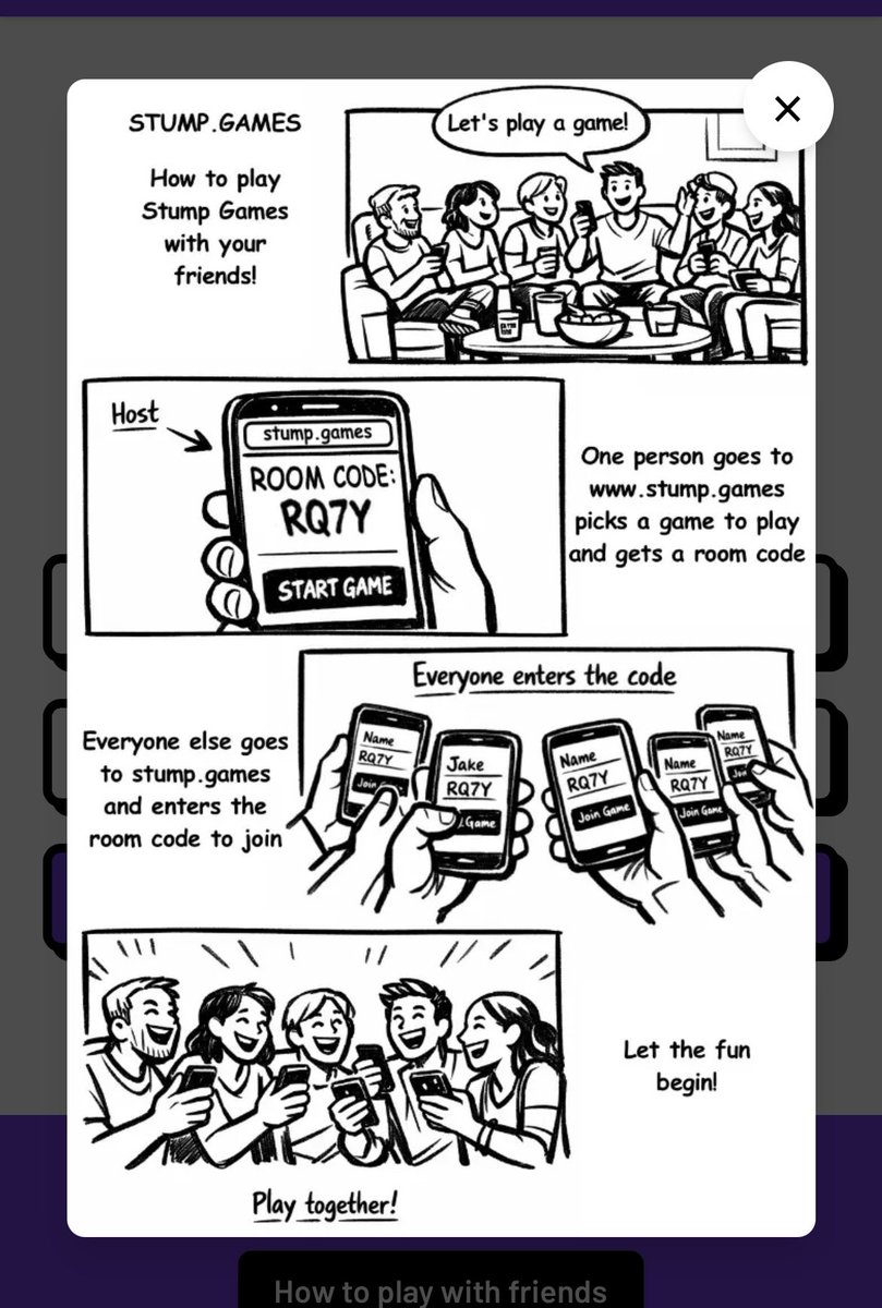 RossmanBros's tweet photo. Been a while since we posted anything. Wanted to share a new project I’ve been working on. https://t.co/gi6NVJcPpU Party game website to play games in person or over zoom, with friends and family. If you try it out, I’d love to hear feedback. #gamedev #indiegames #gamenight https://t.co/Esa3gXlZP8