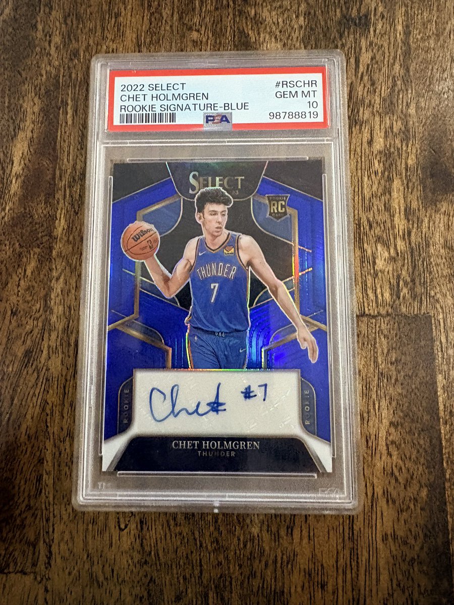 Chet Holmgren - 2022 Select Rookie Signatures- Blue - 31/49 - PSA