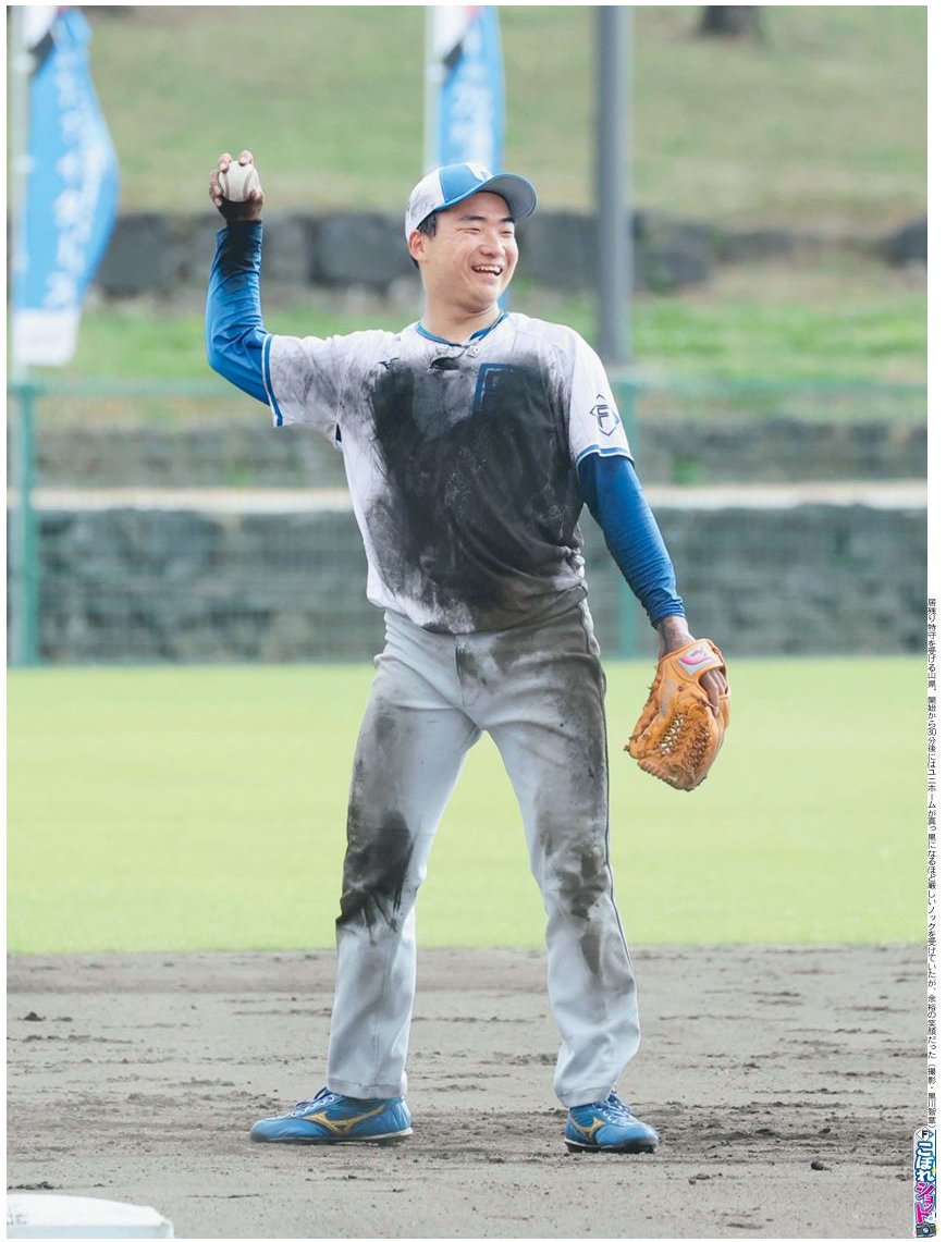 火曜日はFこぼれショット！ 居残り特守を受ける山県。開始から30分