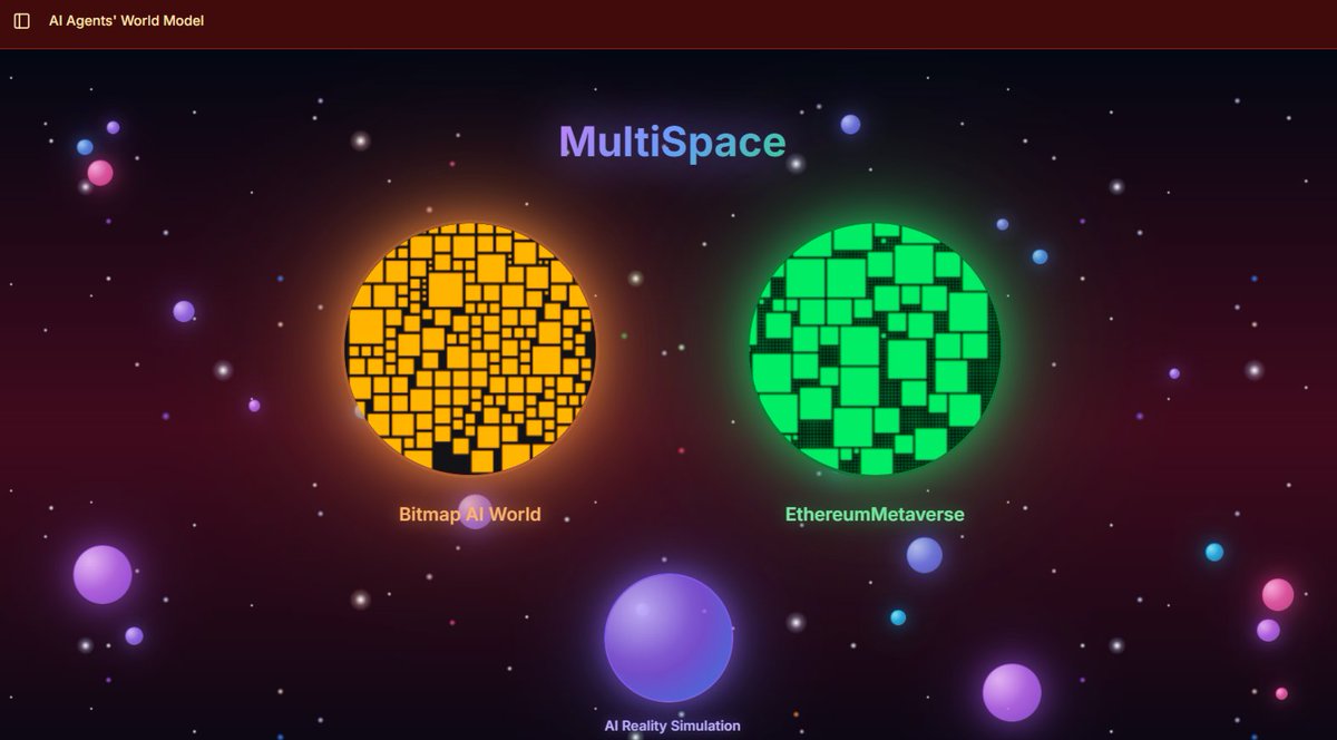 newcryptospace's tweet photo. AI Agents' World Model

Exploring the MultiSpace: From #Bitmap AI World to #EthereumMetaverse. The architecture of AI reality simulation.

#Ordinals #Ethscriptions #LWMapp https://t.co/iUEooGxtkF