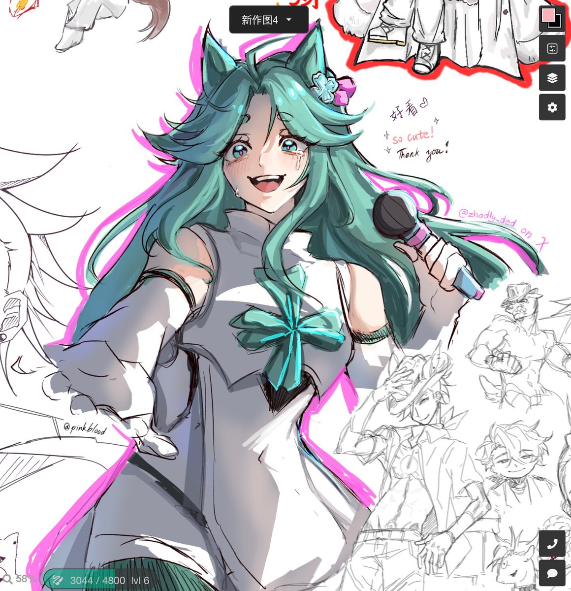 Lucky Cyan doodle from this event :3 #TBHX #LuckyCyan