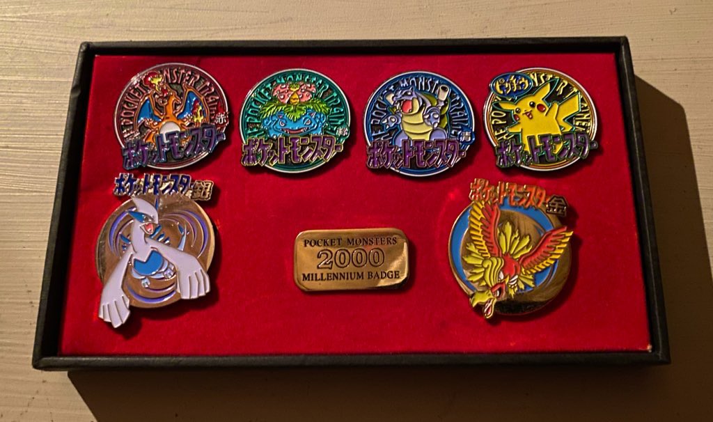 FOR SALE! Pokémon 2000 Millennium Anniversary Pin Set featuring