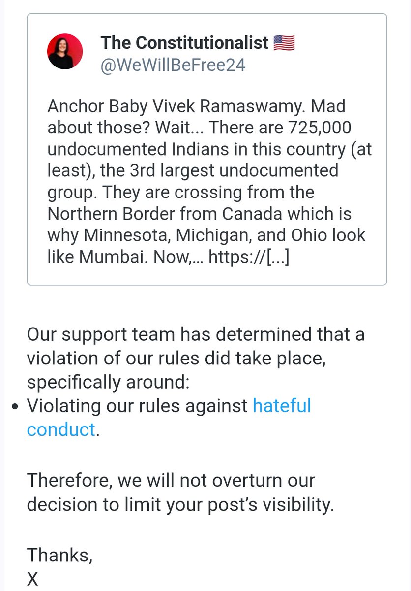 My appeal was denied. 

That should tell you all you need to know. Vote wisely.