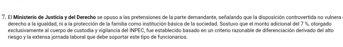 El inpec dice que reconocimiento del subsidio de UNIDAD FAMILIAR 7%, dec.446 se debe dar por la norma general y el <a href="/MinjusticiaCo/">MinJusticia Colombia</a> y <a href="/consejodeestado/">Consejo de Estado</a> determinan que este subsidio es una norma específica y se otorga por el riesgo y extensa jornada laboral, quien tiene la razón?