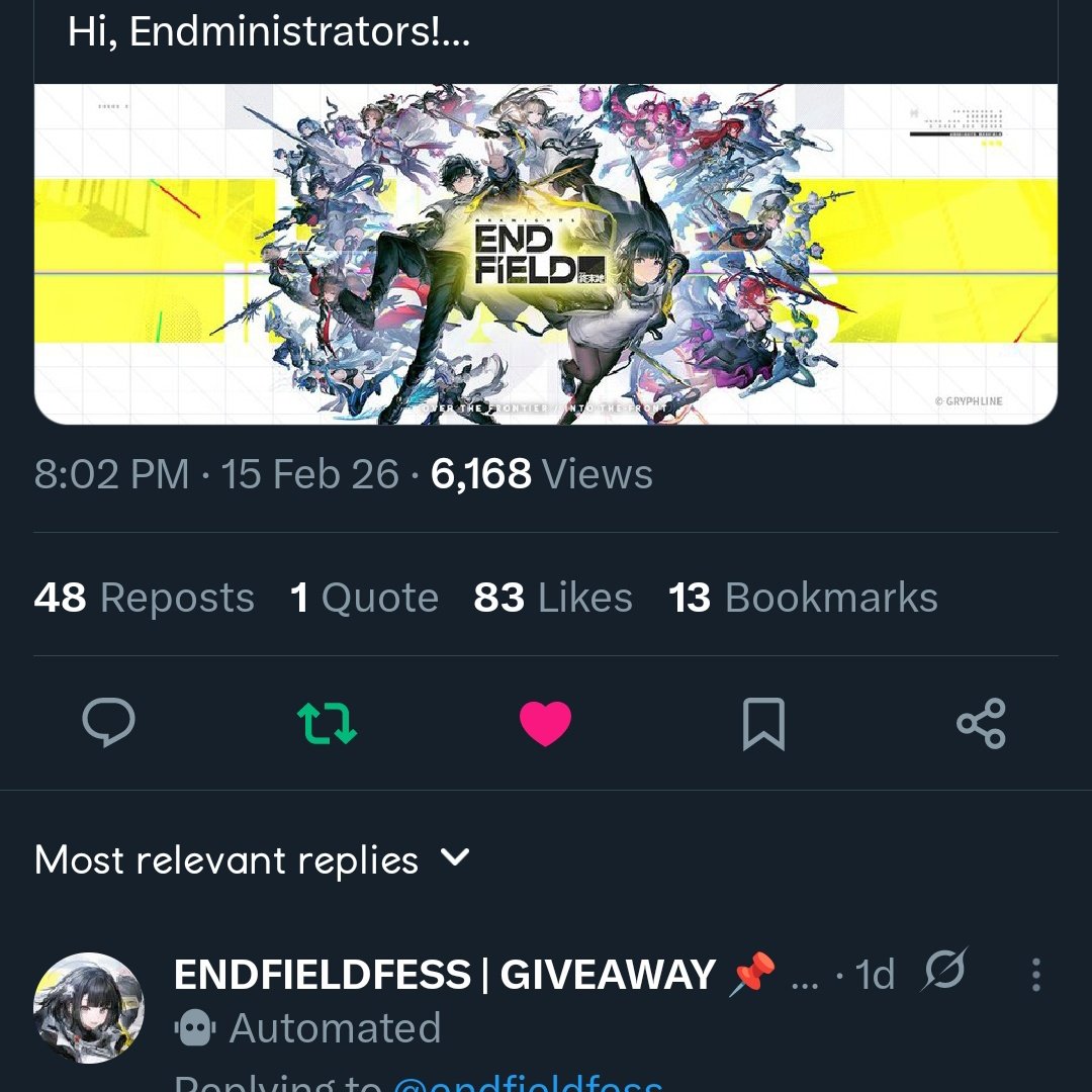 adnofelis's tweet photo. @endfieldfess Done ☝️ https://t.co/edj799CQ2E