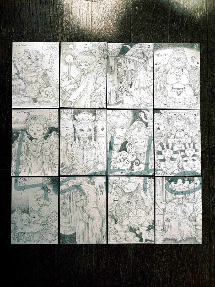 タロットカード12枚描けました。
あと10枚。なんとか完走したい…
#wip  #drawing
