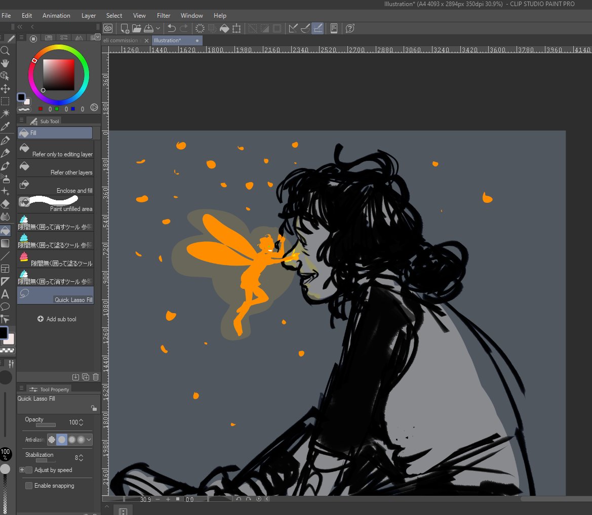 Eddie doodle with a mysterious little fae guest :)