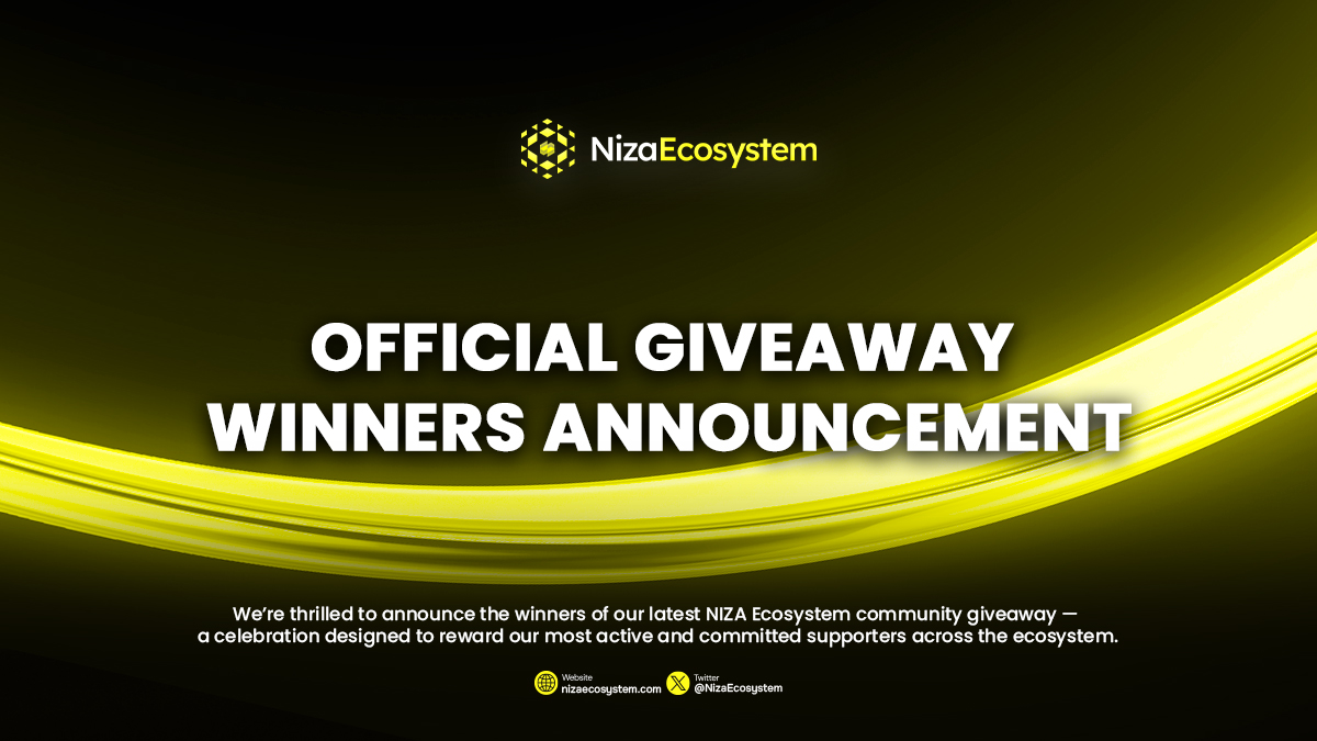 🎉  NIZA Ecosystem – $500 USDT Community Giveaway Recap &amp; Winners Announcement 🚀💎

The Community Powers NIZA Giveaway brought together our members in a celebration of engagement and ecosystem awareness. With a total reward pool of $500 USDT, every participant who completed the