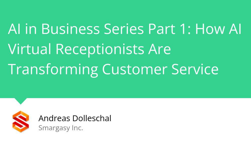 Ghkar's tweet photo. "Customers expect quick answers, and AI Virtual Receptionists deliver—blending intelligence with empathy to create efficient, human-like support that’s always available. Find out why businesses are making the switch!" https://t.co/gyJIYH7Y6F

#VirtualAssistant #AI https://t.co/HLqxdgfjmu