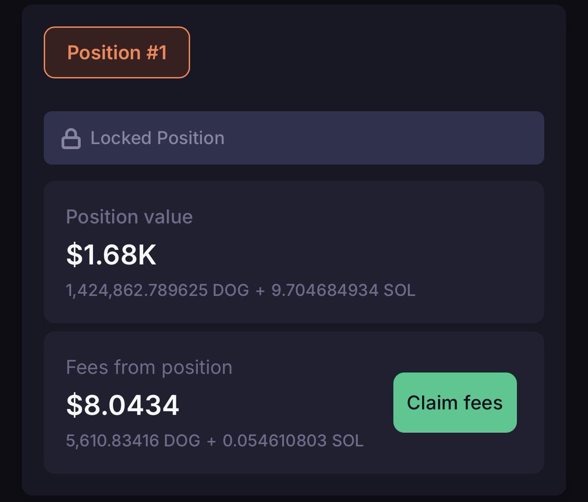 I just locked 1.4M $DOG tokens and 9.7 SOL into the LP 🐕 

<a href="/TheCryptoDog/">The Crypto Dog 📈</a> has been liking posts &amp; following community members all day - including myself. 

I decided to lock some of tokens to show my appreciation &amp; my loyalty to this amazing project. 

Over $200k added to LP by