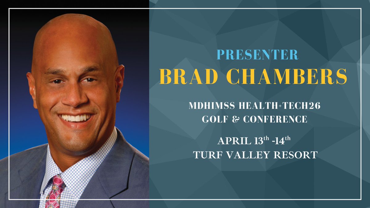We are excited to announce the first speaker for our annual conference.

Brad Chambers will share his experience and insights during an intimate fireside chat, offering practical perspectives from his role as SVP &amp; COO Baltimore Region, at MedStar Health.

maryland.himss.org/events/md-hims…