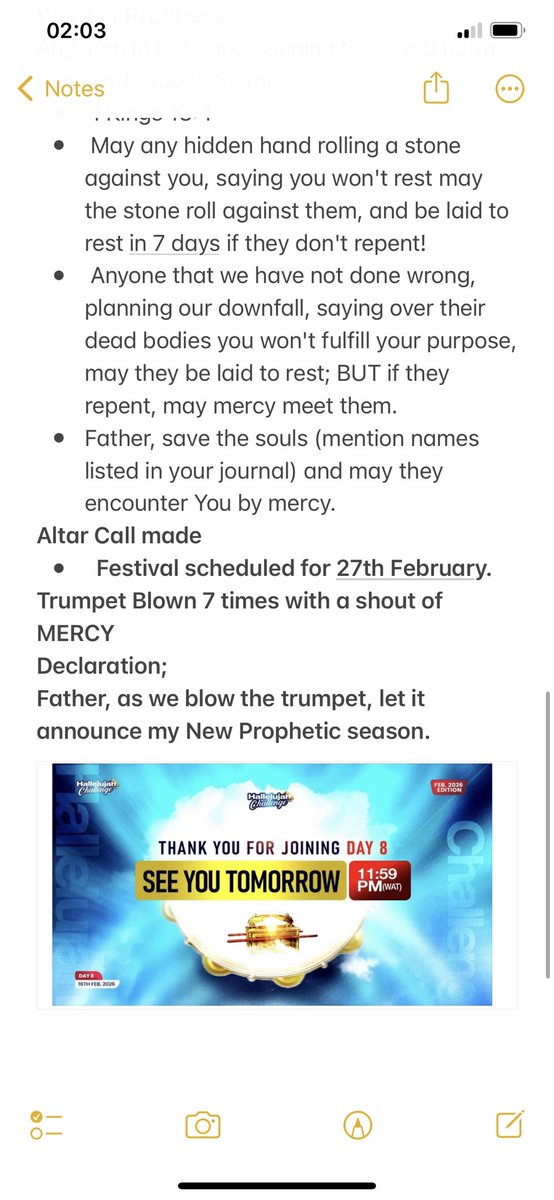 Jollene_life's tweet photo. Hallelujah Challenge day 8 done ✅💃🏾
Incase you missed it 
Prayer points, decrees and declarations from Day 8
See you in Day 9🤭☺️ @nathanielblow 

#hallelujahchallenge #HallelujahChallenge2026 #HallelujahChallengeFeb2026 #hallelujahchallengeday8
 #hallelujahchallengefeb https://t.co/SiGcG1bfxk