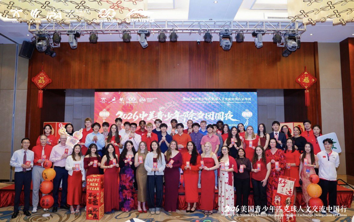mcpsAD's tweet photo. Greetings Ambassador Xie! We had a wonderful time celebrating the Spring Festival in Shenzhen! I wish you and your family a happy Spring Festival and great energy and success in the Year of the Horse! Thank you for your continued support of Pickleball Diplomacy! 
新春快乐! https://t.co/gDivhGVbwf