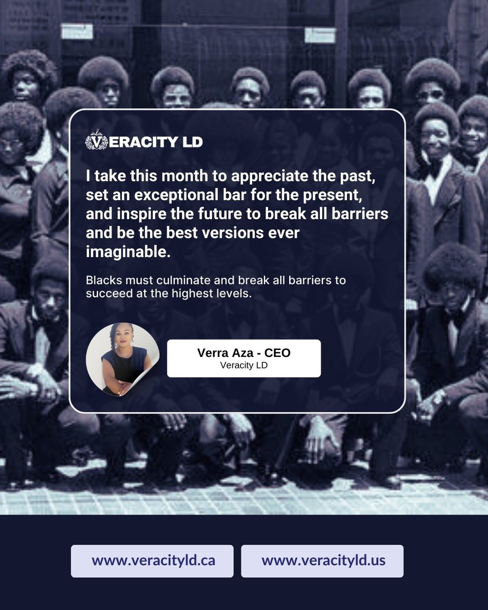 veracityld's tweet image. This Black History Month, we honor the past and focus on building a stronger future.

At Veracity LD, we believe legacy is built through intentional choices and resilience.

Visit veracityld.us or veracityld.ca
#BlackHistoryMonth #VeracityLD #Legacy