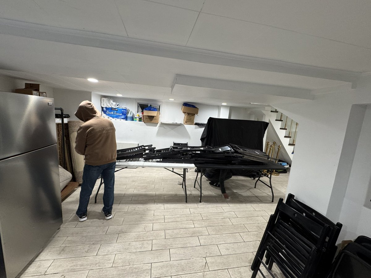 MkaBronx's tweet photo. Bronx Mosque is getting ready for Ramadan 2026. Jazakallah to all volunteers that helped clean the basement for iftar everyday. May Allah give all of us blessings. Ameen. https://t.co/sDEZdy5kvb