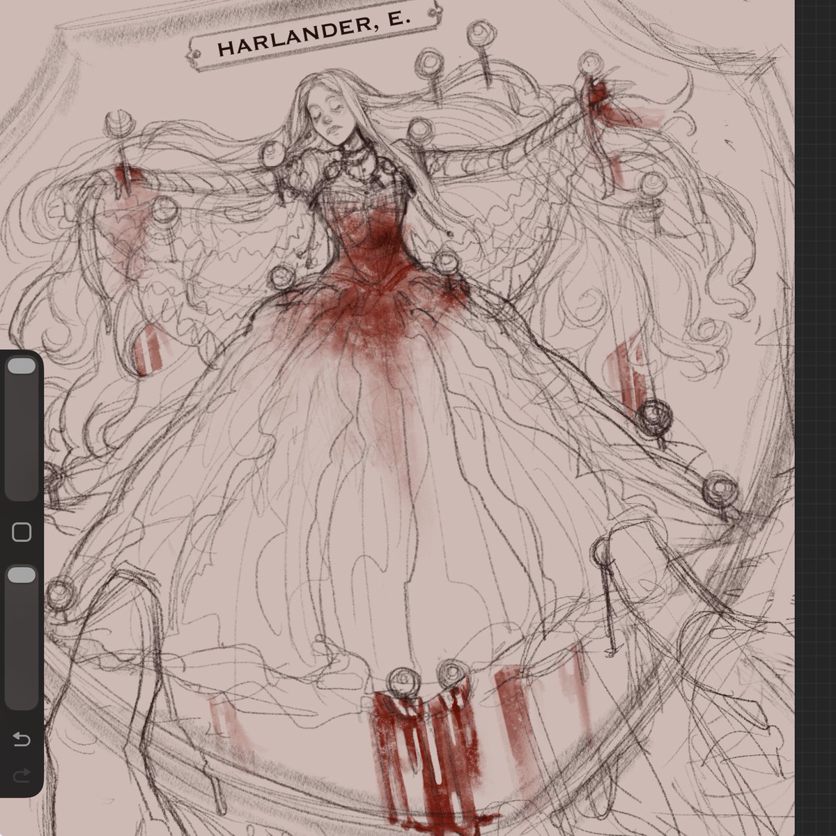 some sketches, 

one i may finish 🍁🖤... the other likely not 🦋🩸