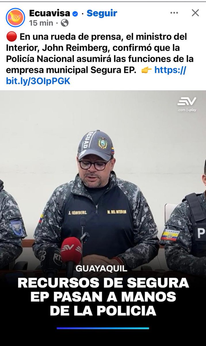 juniorcaicedo94's tweet photo. Los incautos le llaman allanamiento los inteligentes le llaman expropiación.
SEGURA EP fue creada en 2022 con los impuestos de los Guayaquileños son 15.000 cámaras con una inversión de 29.5 millones de dólares, el gobierno central no a puesto ni un centavo.
Ahora solo quitan. https://t.co/FFxqR9vTeK