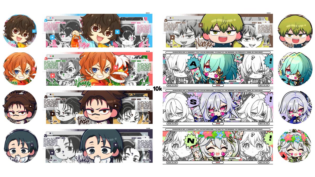 salno's tweet image. Help repost. 

Layout ready stock 2D anime diskon harganya jadi 5k/ea, minat bisa WA atau tele ya. Check ALT untuk lihat available character. 

#zonauang