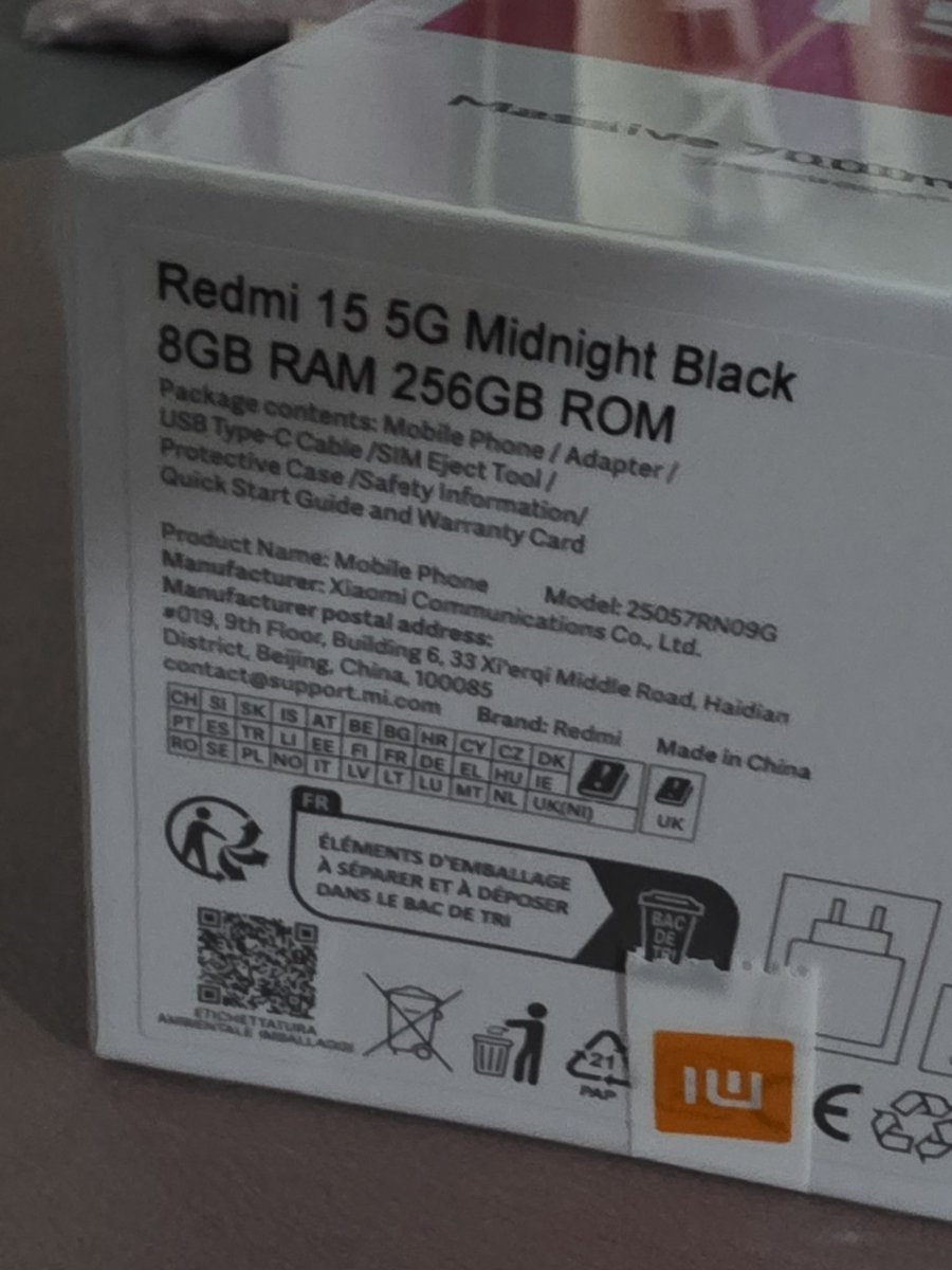 fiveeightcart's tweet photo. wts ph

xiaomi redmi 15 5G = 8k + lsf
- midnight black 8gb ram 256gb rom
- won in company raffle, never used
- rfs: wont be needing another phone

loc: mandaluyong
mod: sdd only https://t.co/w39W2iY5iU